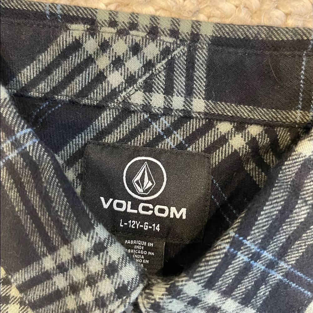 Volcom Boys Youth Flannel (size: Large)